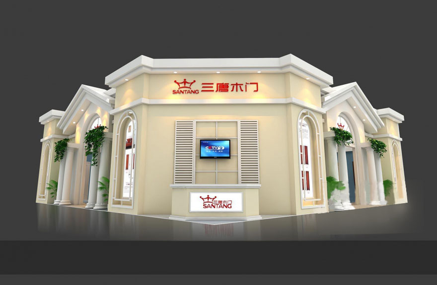三唐木門-廣州門窗展展臺(tái)搭建|門窗展展位設(shè)計(jì)|門窗展裝修