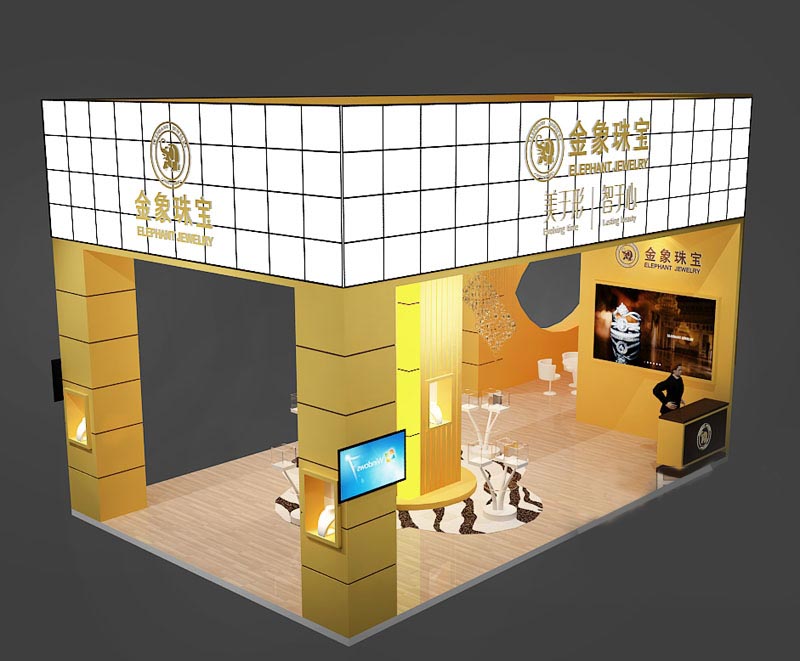 成都珠寶展臺設(shè)計-金象珠寶