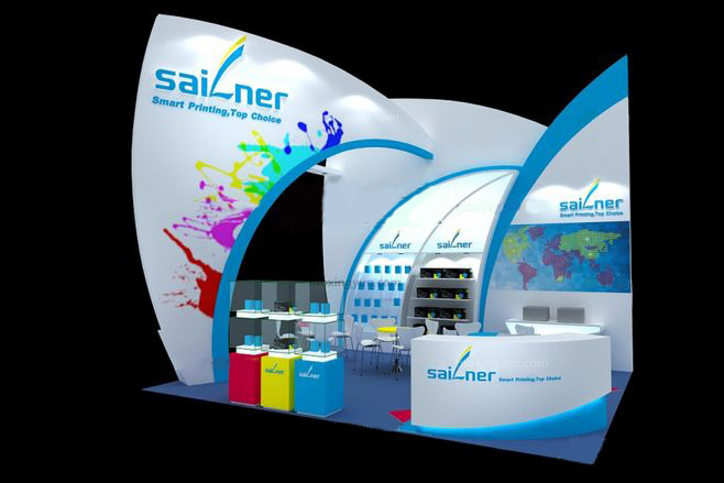 深圳展臺設計-sailner-打印耗材展展臺設計