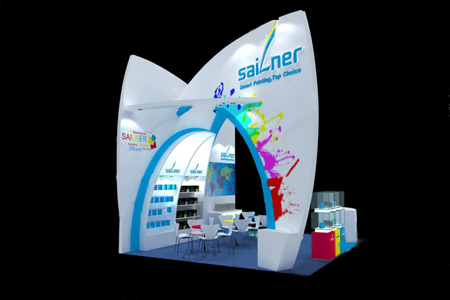 深圳展臺設(shè)計-sailner-打印耗材展展臺設(shè)計