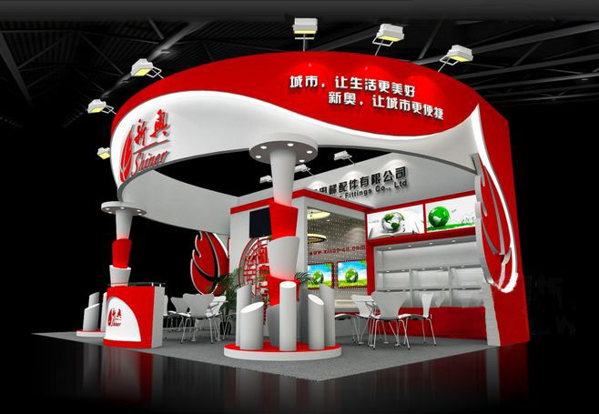 鄭州展臺(tái)搭建-新奧-電梯展臺(tái)搭建