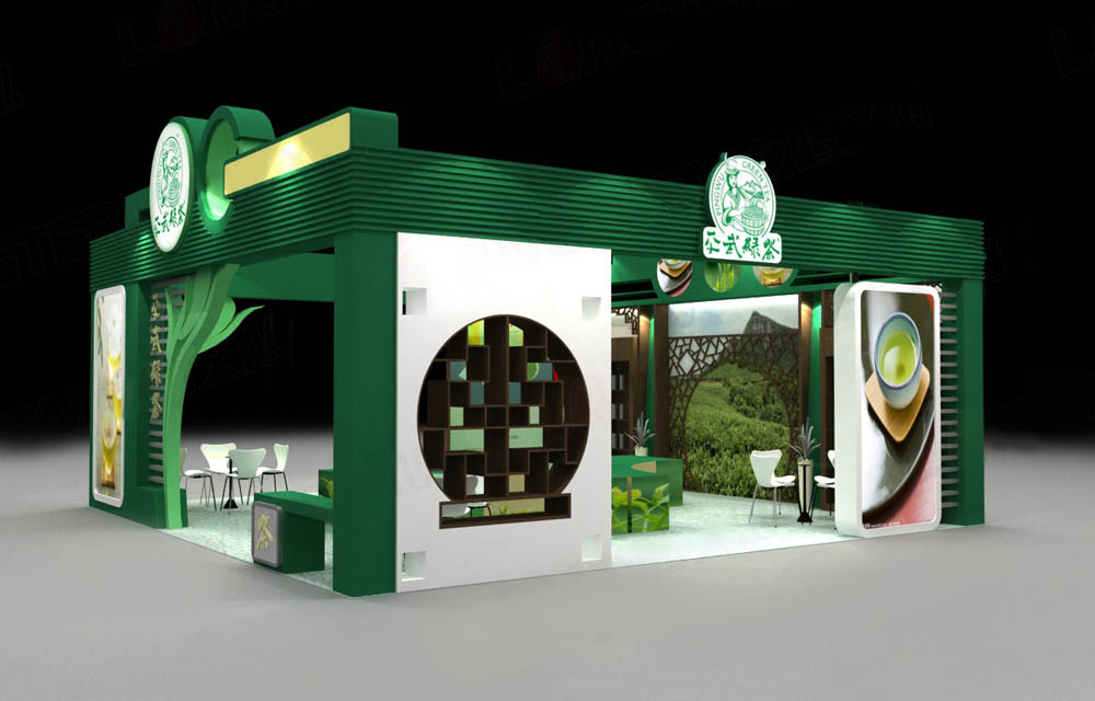 南寧茶博會(huì)展臺(tái)設(shè)計(jì)-平武綠茶