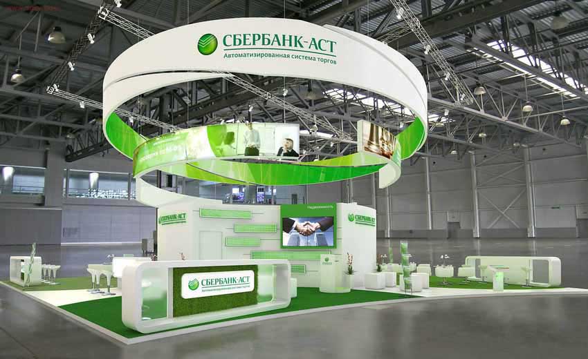 國際展會(huì)布置-SBERBANK-國際展臺(tái)設(shè)計(jì)|國際展會(huì)搭建
