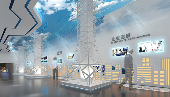 企業(yè)展廳設計裝修施工