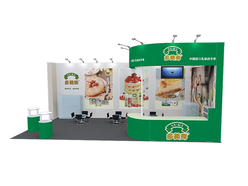 上海展位展臺(tái)設(shè)計(jì)-多美鮮-食品展會(huì)裝修