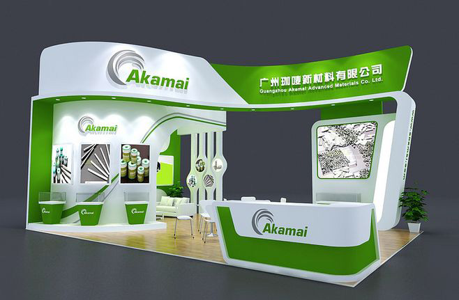 上海展會會展搭建設(shè)計-Akamai-材料展臺布置