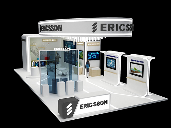 電子展會展臺設計-ERICSSON-深圳展臺展會布置