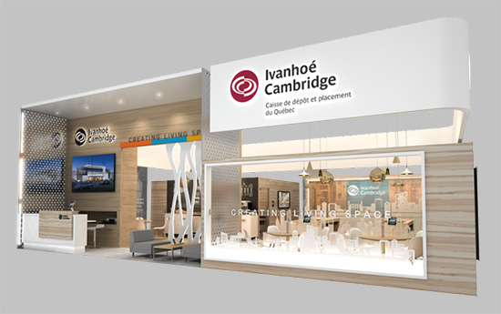 法國展會展臺搭建-Ivanhoe Cambridge-國際展臺展會設計|國際建筑展覽裝修