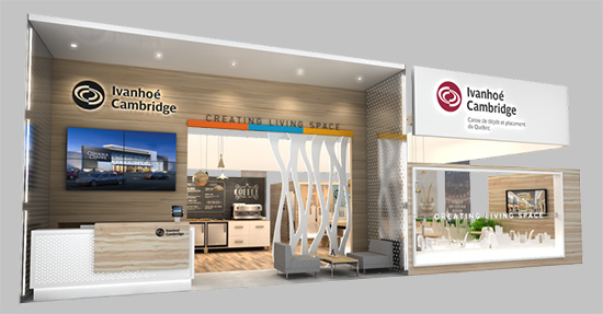 法國展會展臺搭建-Ivanhoe Cambridge-國際展臺展會設計|國際建筑展覽裝修