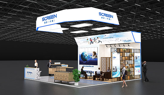 廣州展臺展位設計-SCREEN-幕墻展覽展臺搭建