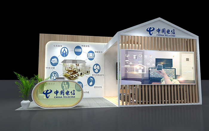 香港展會(huì)搭建-中國(guó)電信-電子展臺(tái)設(shè)計(jì)裝修