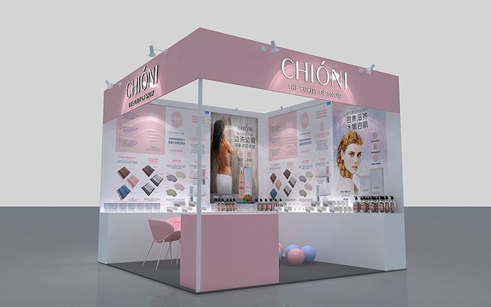北京展臺(tái)布展搭建-CHIONI-美博會(huì)展會(huì)設(shè)計(jì)