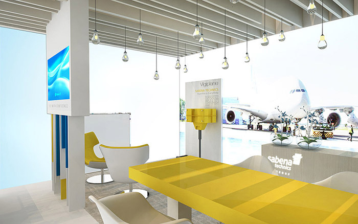 上海展示展臺設計-sabena-航空展會搭建
