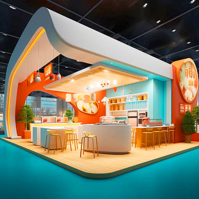 在食品展臺(tái)設(shè)計(jì)搭建中的現(xiàn)場(chǎng)試吃區(qū)